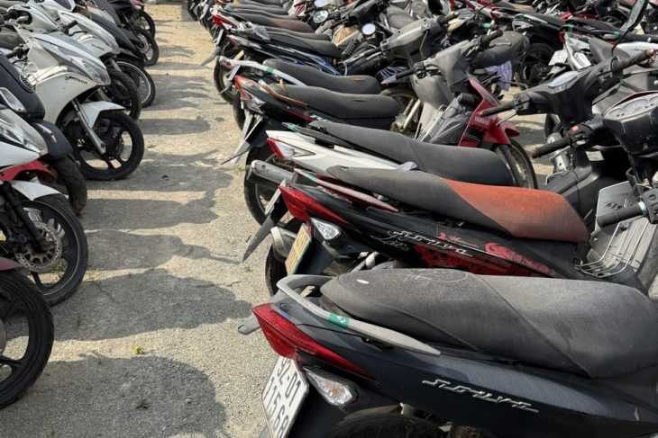 Tài sản là 128 phương tiện vi phạm hành chính bị tịch thu, xác lập quyền sở hữu toàn dân